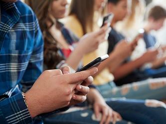 People using mobile phones